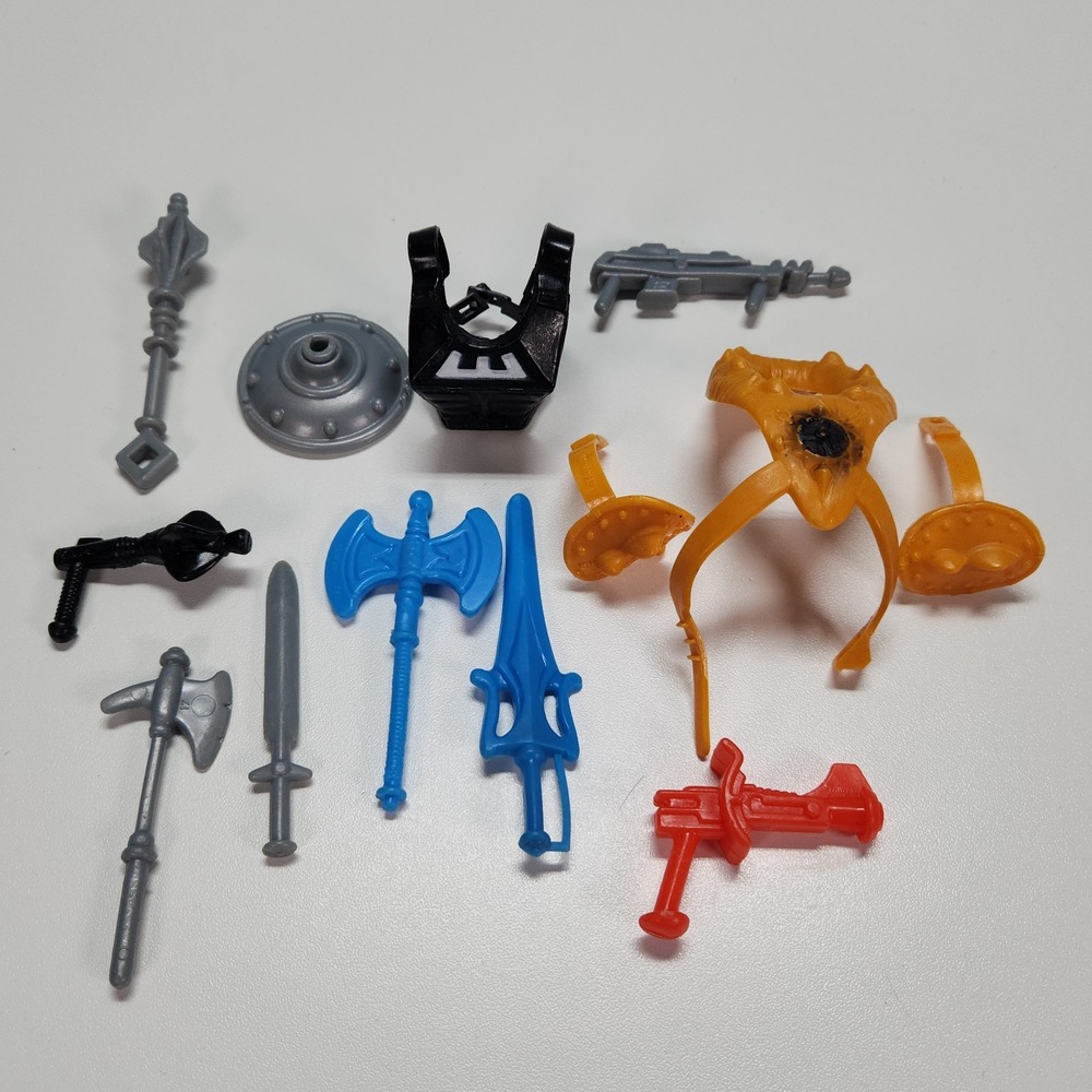 Vintage MOTU Weapons Pak Near Complete Pack Lot He-Man Mattel 1984 Original
